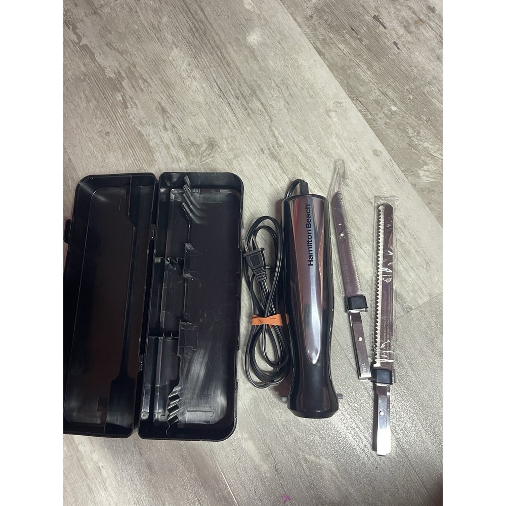 Hamilton Beach Electric Carving Knife‎ Set Dual Blades w/ Case